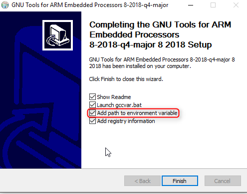 Image: GNU ARM Toolchain installation